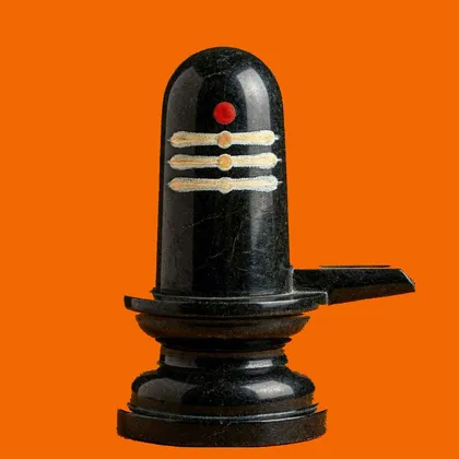 Shiv Darshan — saffron shivling mark
